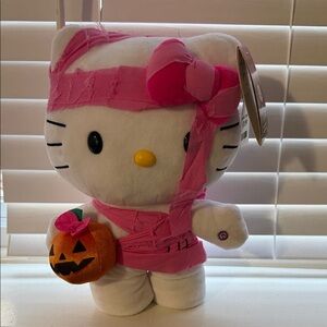 Hello Kitty Pink Ninja Plush with Pumpkin